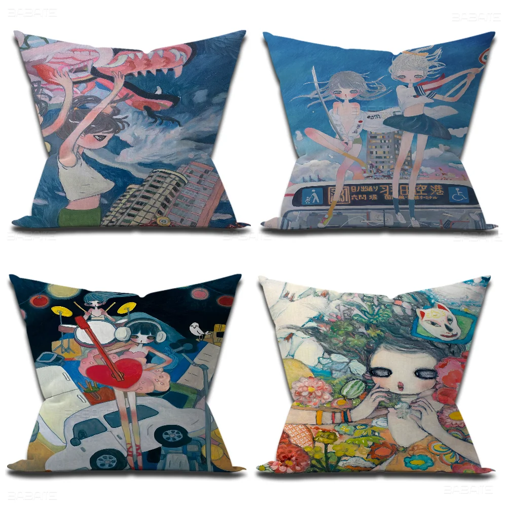 Aya Takano Cushion Cover Car Throw Pillow Case For Sofa Christmas Gift 40x40cm 45x45cm
