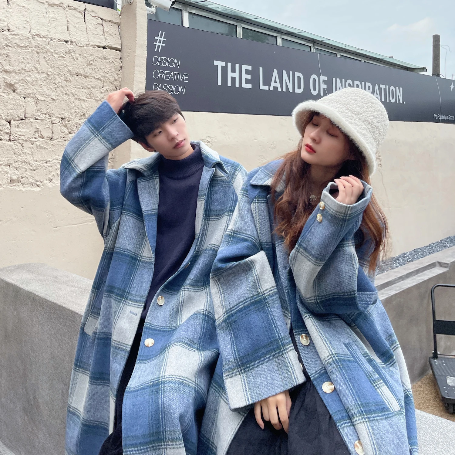 RUIHUO Plaid Long Winter Coats For Men Clothing Wool Over Coat Men Jacket Winter Chinese Size 2XL 2022 Autumn Winter Arrivals