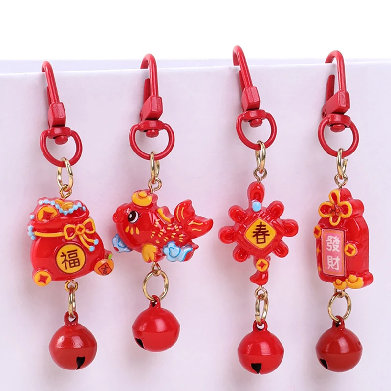 1 шт. модный брелок для пробуждения лунного Нового года карта удачи кои подвеска с