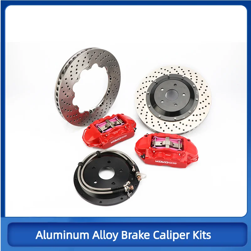 

KOKO RAACING auto parts GT4 brake kit, 4 pot brake caliper, PCD 5*112 center bell ,brake hose for Mazda Rx7 S1 Chassis SA22c