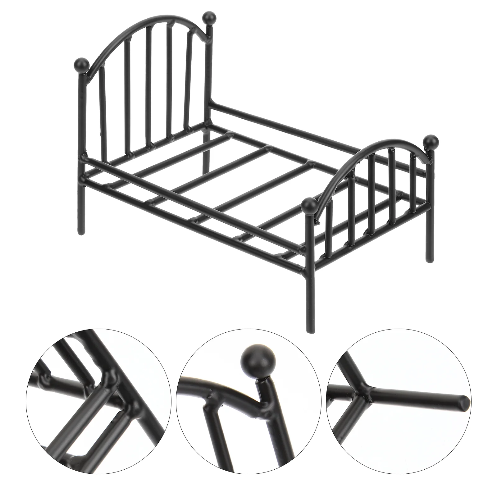 

Wrought Iron Potting Stand Retro Decor Mini House Metal Bed Frame Tiny Bedroom Accessories Child Bases frames &