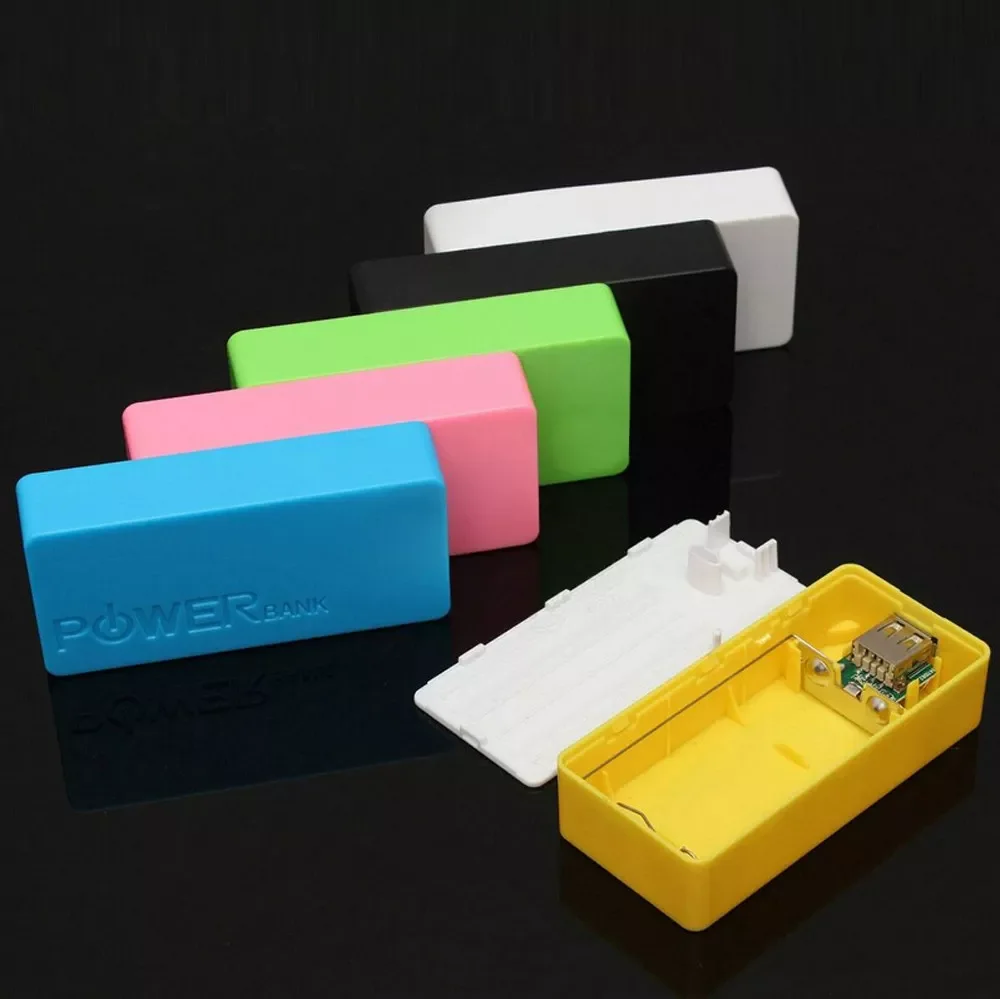 

5600mAh 2X 18650 USB Power Bank External Backup Battery Charger Case DIY Box For iPhone Sumsang With Key Chain Dropshiping