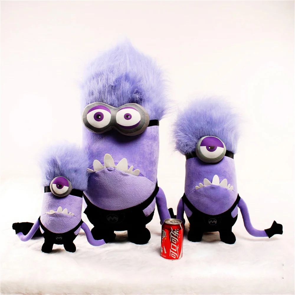 

55Cm Large Despicable Me Purple Doll Cartoon Movie Kevin Gru Bob Stuart Plush Stuffed Toys Kids Gifts