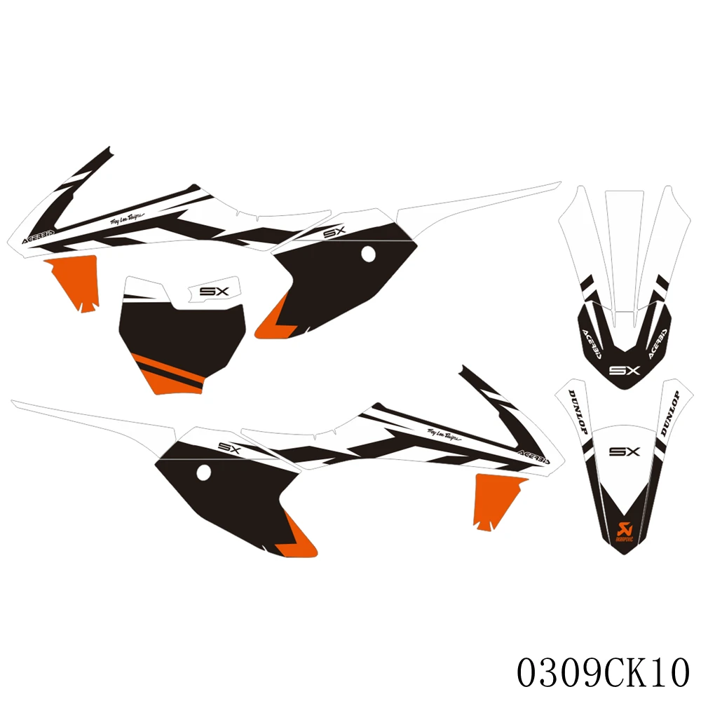 

Full Graphics Decals Stickers Motorcycle Background Custom Number Name For KTM SX50 SX 50 2016 2017 2018 2019 2020