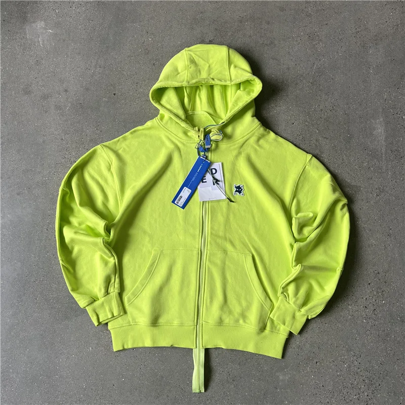 

Home wear Hoodie Adererro Little Monster Embroidered Cardigan Jacket Zipper Loose Hooded Sweater Korean Trendy Couples