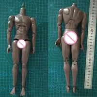 16 scale male soldier jointed figure muscle body with neck removable and movable joint dark black 12 inches body model doll