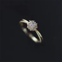 18K Princess Diamond Ring Yellow Real Gold Jewelry(AU750)Women Designer Personalized Fashion Wedding Ring Fine Jewelry customiz
