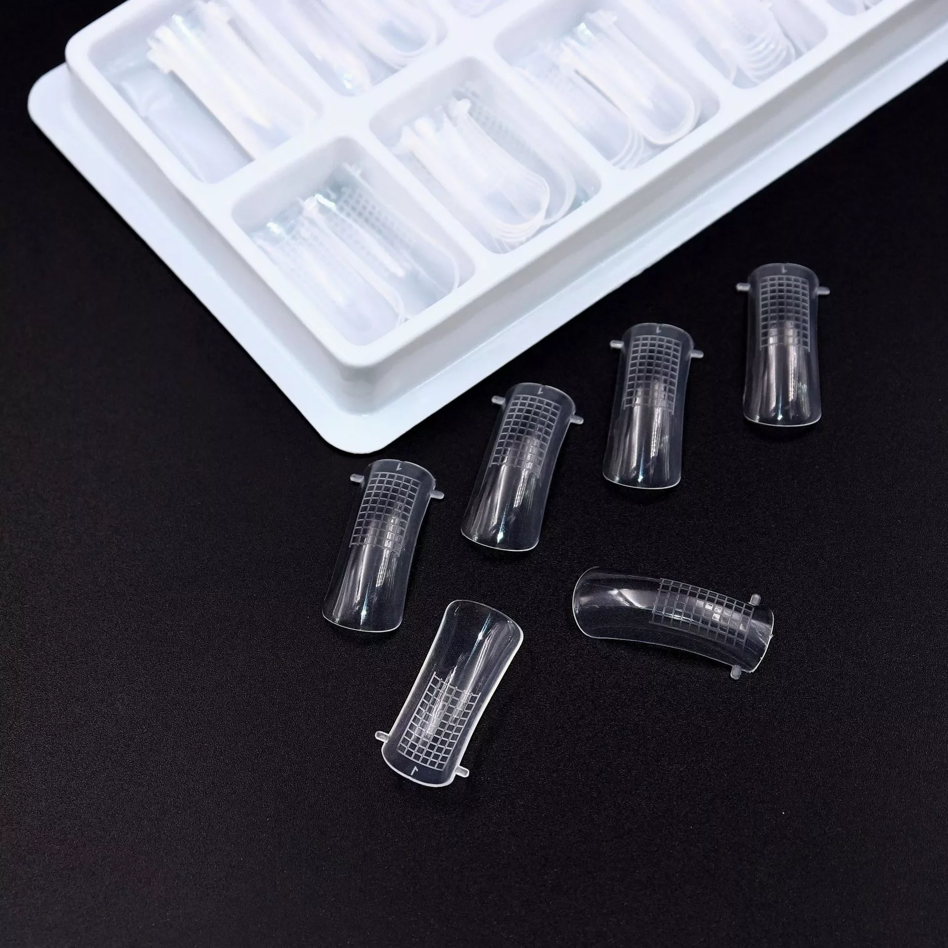 

2023NEW Poly Nails Gel Quick Art False Forms Quick Building Acrylic Mold Tips Nail Dual Form Manicure Extension UV Builder Tool#