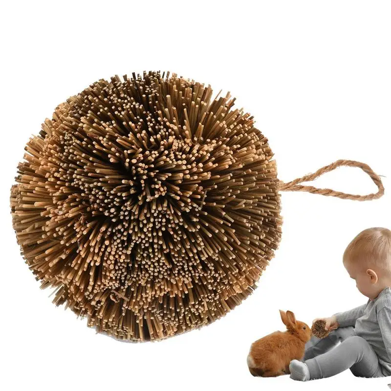 

Grass Balls For Rabbits Natural Chew Toys For Bunny Bunny Treat Ball For Rabbit Chinchilla Guinea Pigs Hamsters Gerbils Rats