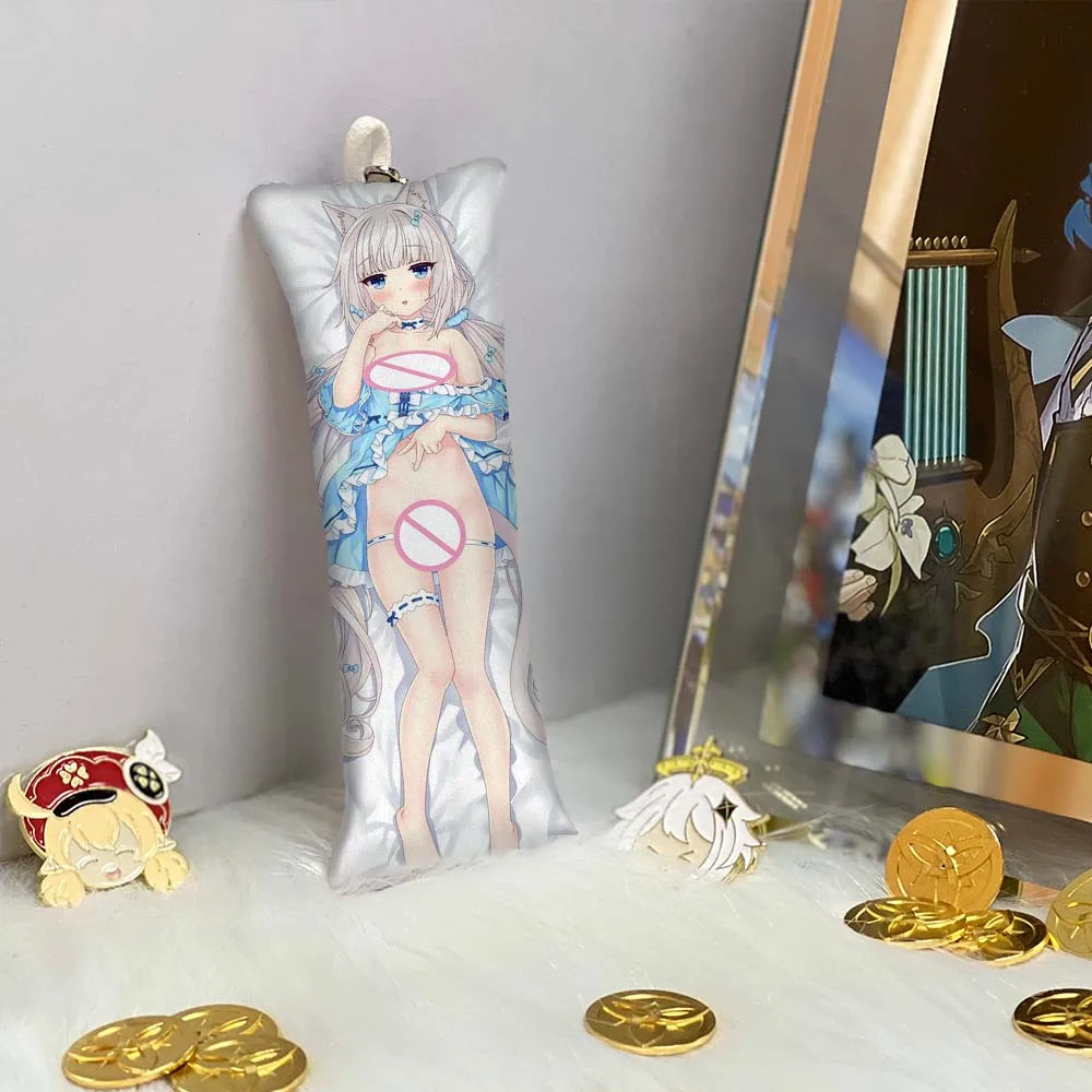 

Nekopara Vanilla Accessories Pendant Keychain Phone Bag Keyring Pendant Small Cute Body Pillow Bag Pendant Double Side