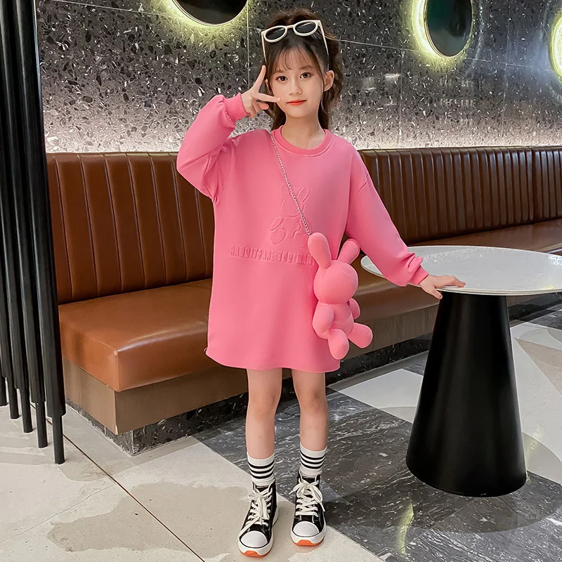 Толстовки для девочек свитшоты куртка 2022 с кроликом весна-осень утепленное