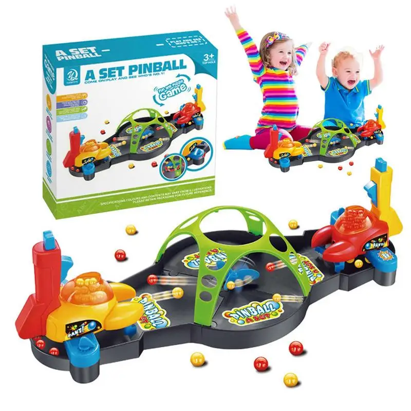 

Desktop Pinball Game Toy Machine Table Interactive Pinball Game For Indoor Fun Sports Novelty Toy Mini Table Portable Catapult