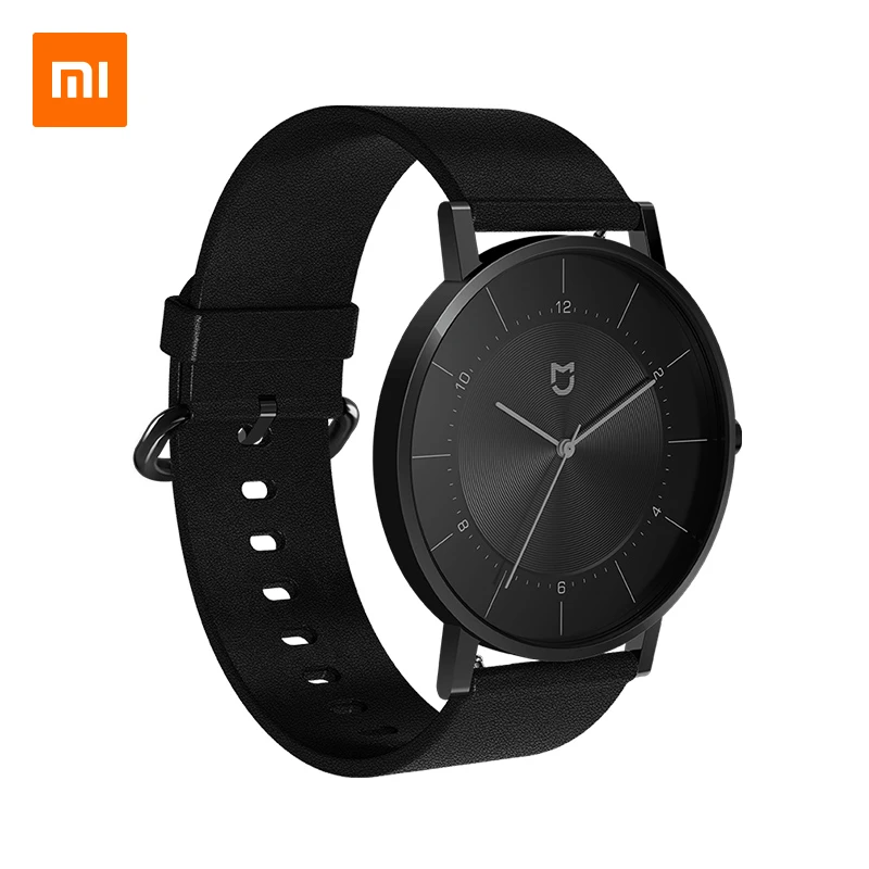 

Кварцевые часы XIAOMI Mijia, классический выпуск, циферблат из нержавеющей стали с кожаным ремешком, Водонепроницаемость 3ATM, с CD-рисунком, дизайн ...