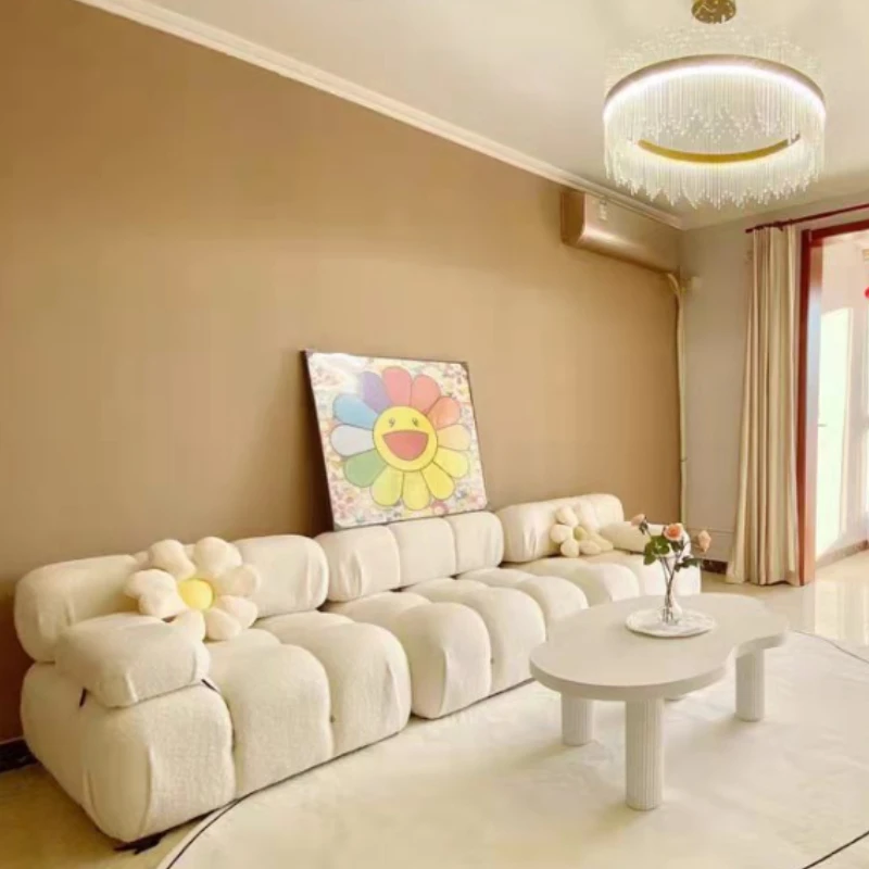 

Living Room Furniture Lazy Sofa Custom Color Size Italian Camalleonda Fabric Combination Sofa Lamb Fleece Mario Sofa Bed