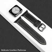 genuine leather strap for apple watch band 44mm 45mm 41mm 40mm 42mm 38mm accessorie wristband correa belt iwatch series se 765
