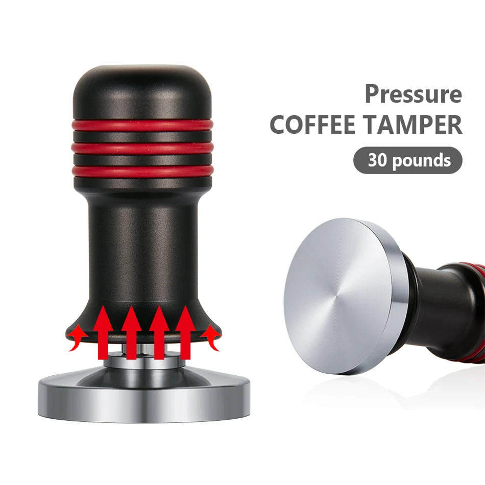 51/53/58MM Coffee Tamper Constant Pressure Espresso Distributor Stainless Steel Force Powder Hammer Press Barista Tools