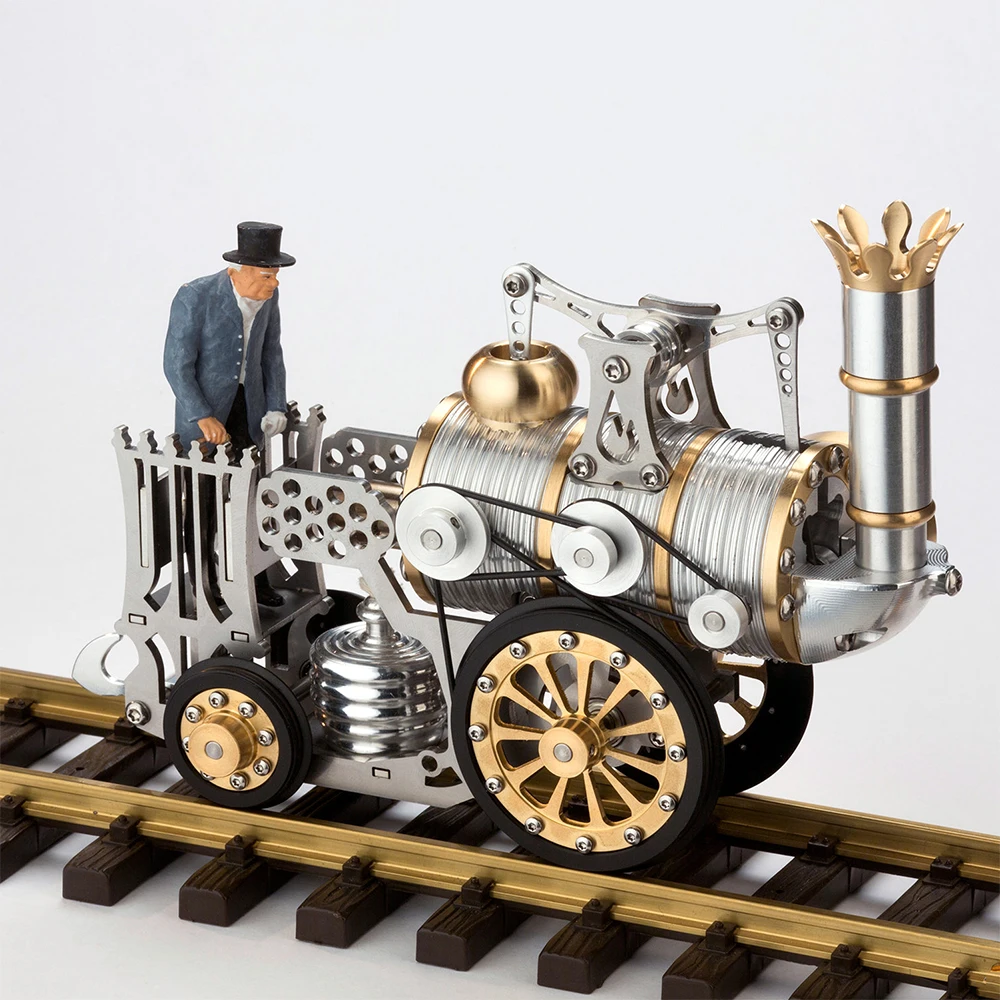 

Stirling Steam Train Model Mini Engine Can Start Assembled Metal Toy Crafts Physical Science Teaching Aids