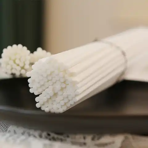 Палочки из белого волокна из ротанга, ароматические палочки-диффузор для эфирных масел, освежитель воздуха, L22 см x 3 мм, 50 шт.