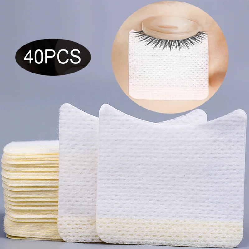 

Disposable Cotton Eyelashes Patch Sticker for Removing Eyelashes Non-woven Eye Pads Patch Eyelash Extension Makeup Tools 40Pcs