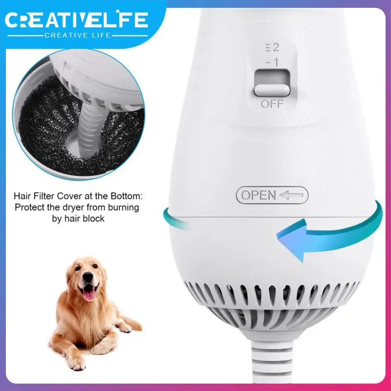 

2-In-1 Portable Dog Dryer Dog Hair Dryer And Blowing Comb Brush Pet Grooming Cleaning Cat Hair Comb Dog Fur Blower Low Noise