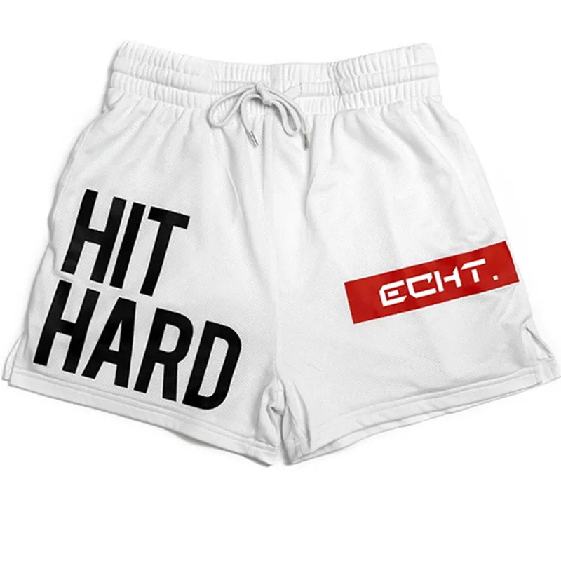 

New Men Shorts Fitness Bodybuilding Shorts men Summer Gyms Workout Male Breathable Mesh Quick Dry Sportswear Jogger Beach Shorts