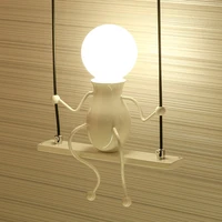 simple fashion creative iron led wall lamp retro bedroom aisle cartoon robot sconce lighting lamp for indoor outdoor decoration