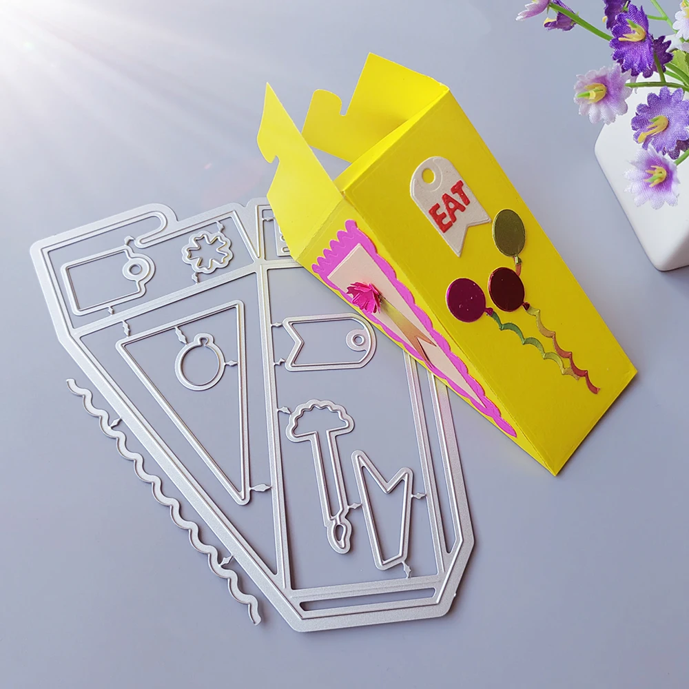 

New popcorn box, candy box cutting dies scrapbook decoration embossed photo album decoration card making DIY crafts