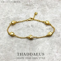 bracelet 5 skulls gold summer new link chain 925 sterling silver jewelry gift for women
