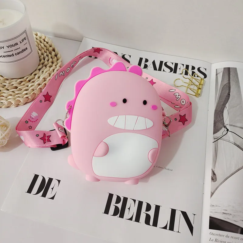 Cute Cartoon Little Dinosaur Shoulder Bag Zero Wallet Mengmenglong Silicone Bag New Children's Bag
