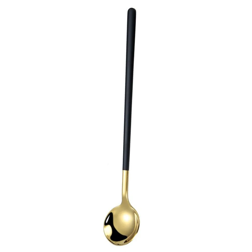 

Ложка из нержавеющей стали 304, удобная коррозионная стойкость, легкая в чистке, термостойкая, с длинной ручкой, разноцветная