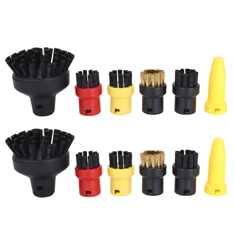 

2Set Round Brush Sprinkler Nozzle Head For Karcher SC1 SC2 SC3 SC4 Large Round Brush Cleaning Brush For Steam Cleaner