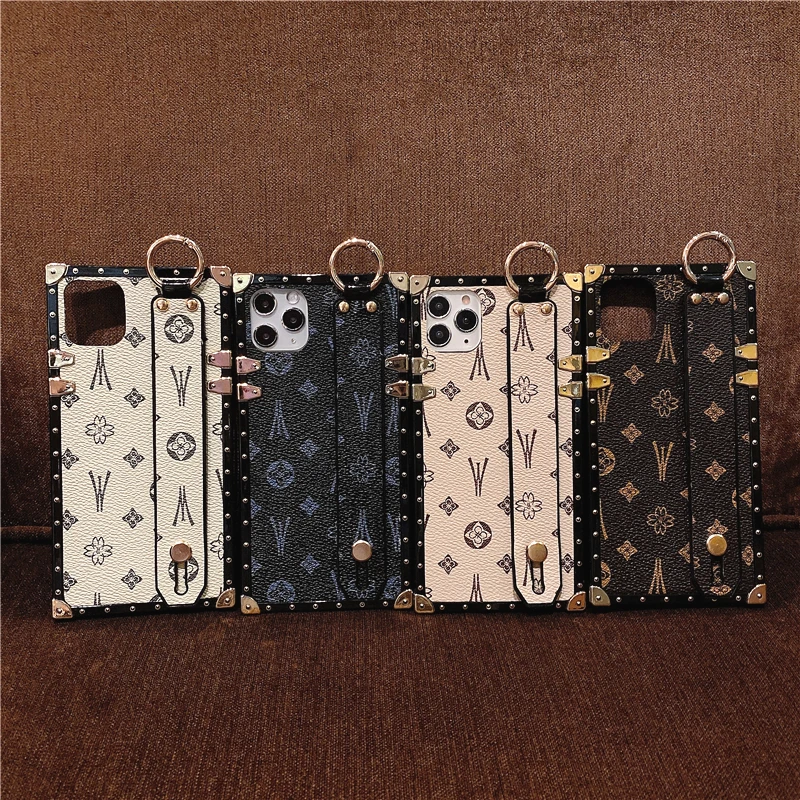 Роскошный квадратный чехол для телефона с ремешком на запястье iPhone 13 12 11 Pro XS MAX XR 7