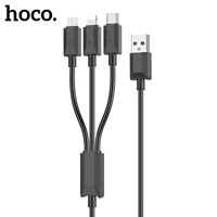 hoco 3 in 1 type c usb micro cable for iphone 13 12 11 pro max portable 2a charging phone wire cords for xiaomi samsung huawei