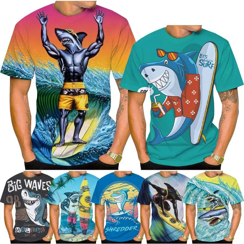 Футболка мужская с коротким рукавом Модный повседневный Топ в стиле Харадзюку