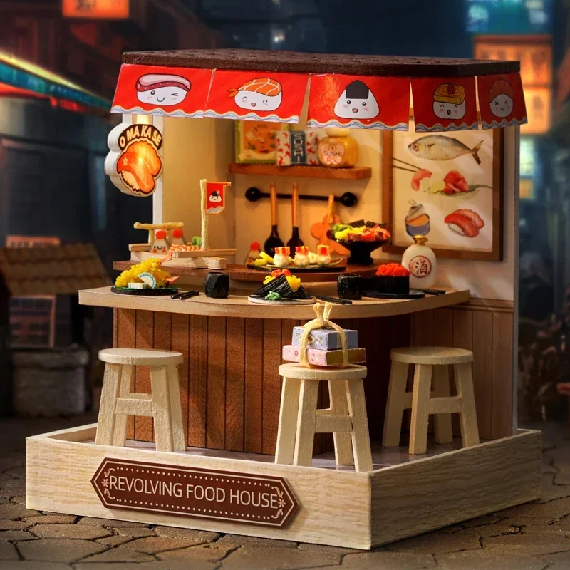 Аниме Девушка Diy Дом Уличная сцена Серия Ручная сборка Маленький дом Креативная