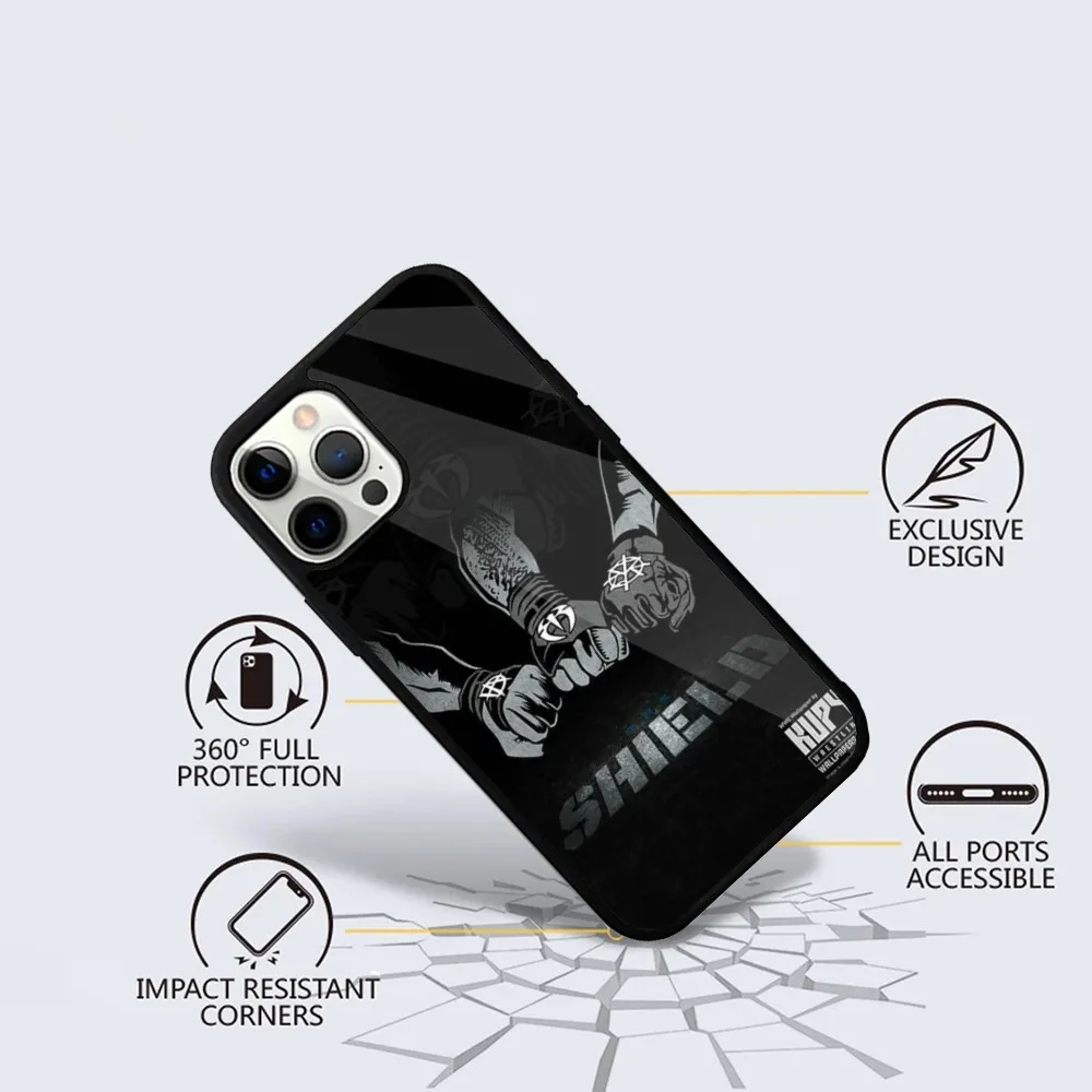 Чехол для телефона WWE The S-Shield iPhone 15 14 13 12 11 Plus Pro Max Mini Magsafe с магнитной беспроводной