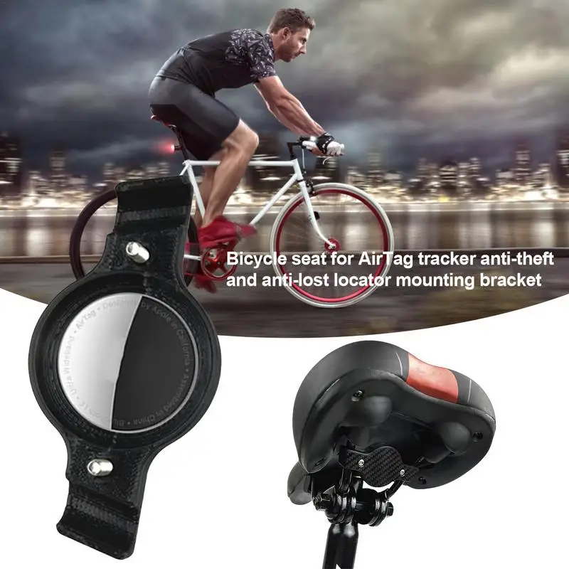

forAirTag Tracker Mounting Bracket For Mountain Bicycle Anti-theft & Anti-lost Locator Mounting Bike Seat Protective Shell