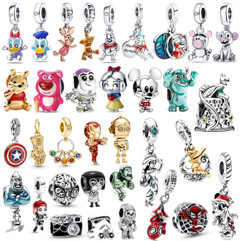Marvel Super Hero Charms 925 Sterling Silver Original Charms Fit For Pandora Bracelet DIY Jewelry Making Gifts