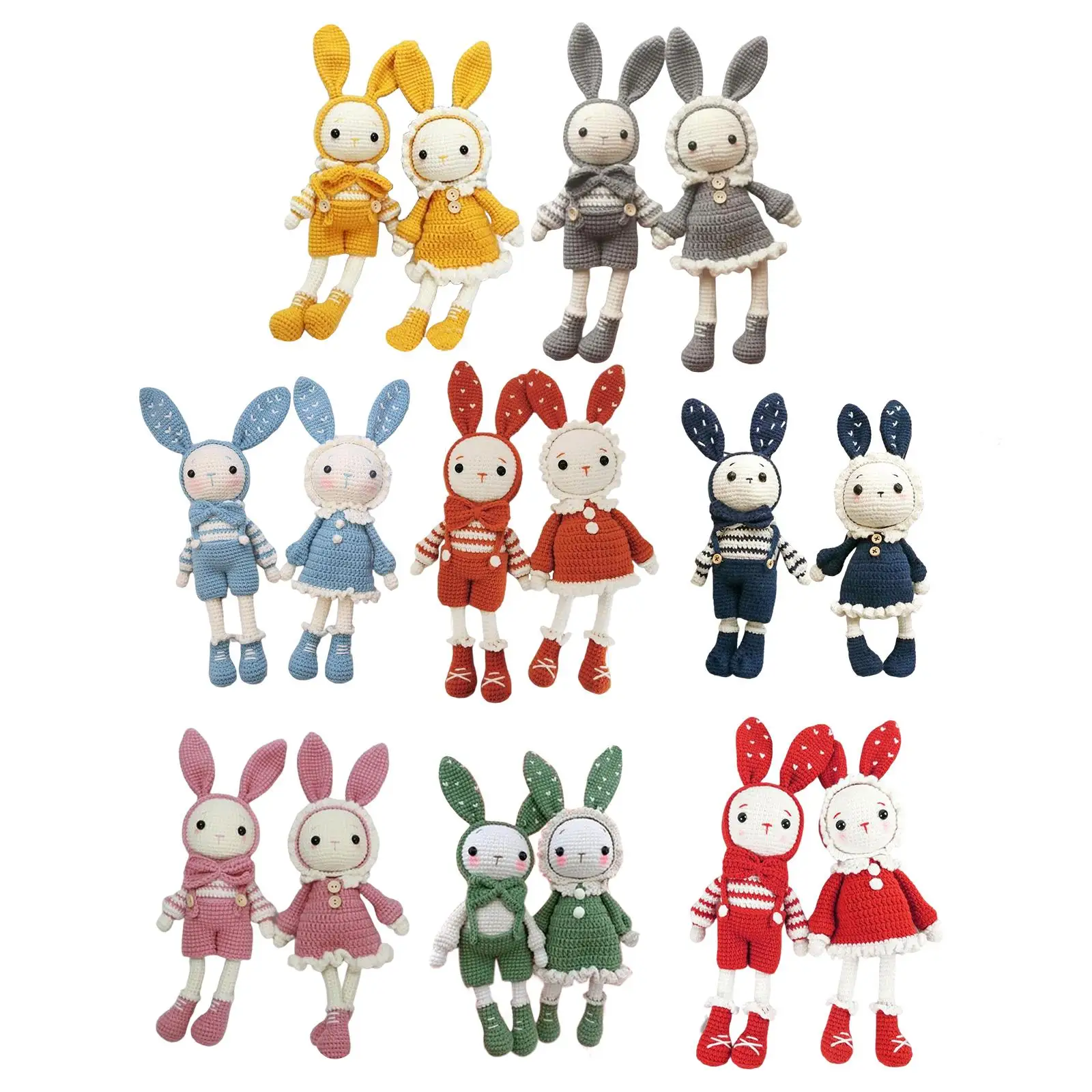 

Handmade DIY Beginner Crochet Rabbit Doll Crocheting Hand Made Baby Toy Hand