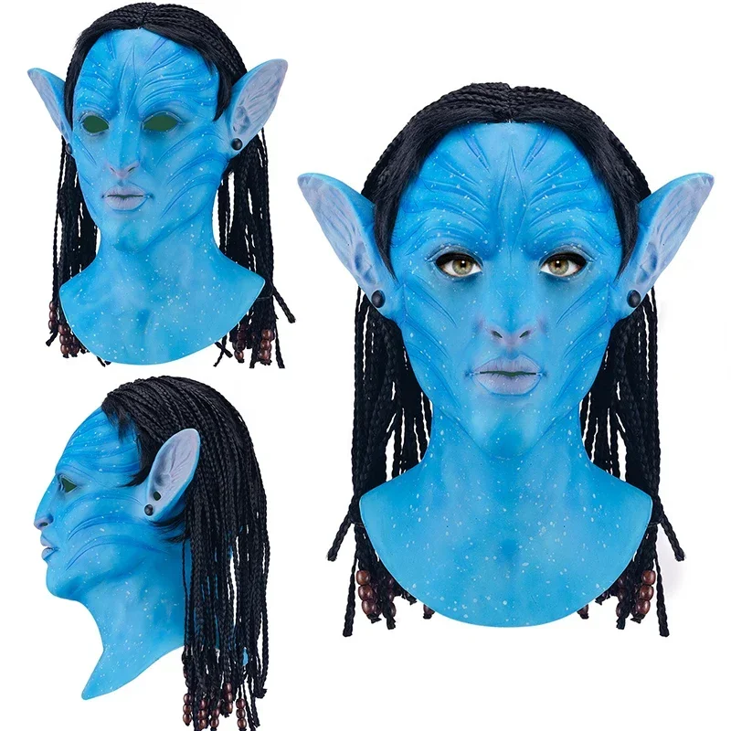 Avatar Neytiri Джейк Салли Косплей Маска Topeng Lateks Penutupفن Halloween Party Костюм Реквизит