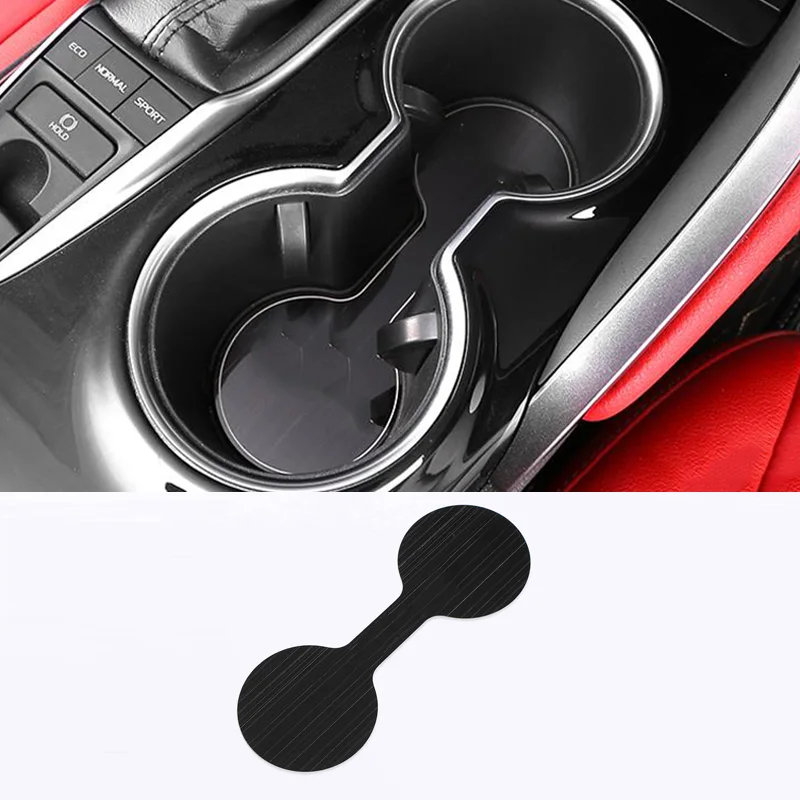 

For Toyota Camry 18-19 Stainless Center Front Water Cup Holders Decorate Cover Trim Car Interior Accessories