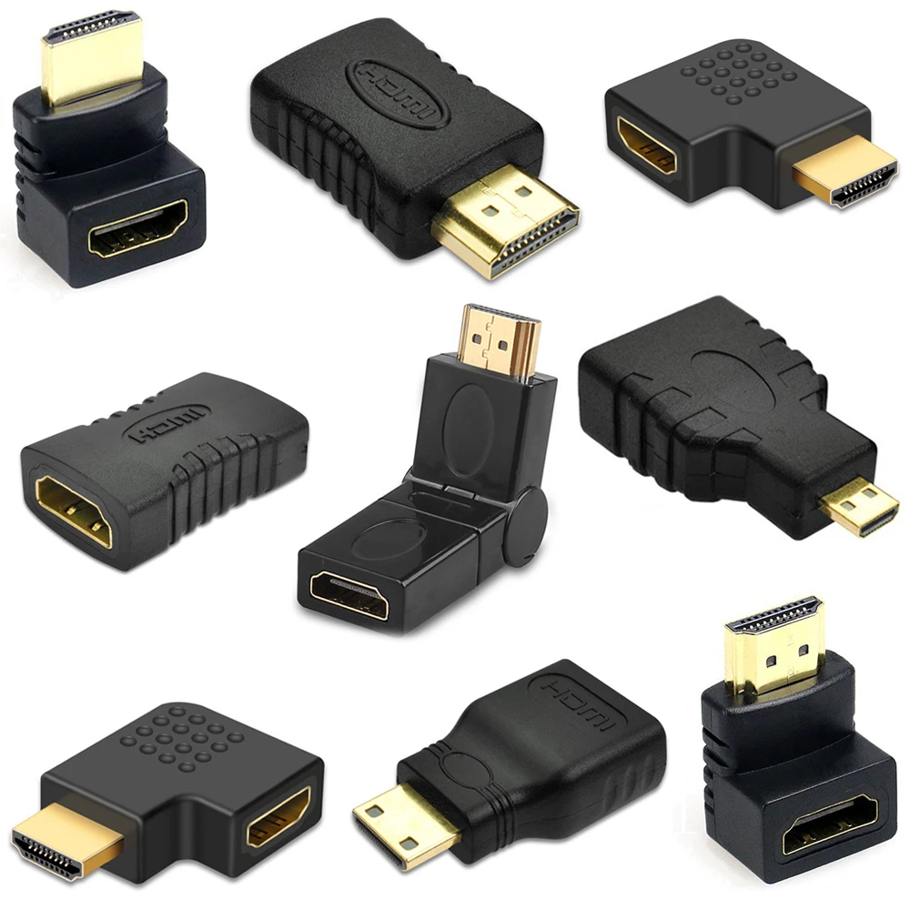 

HDMI-совместимый адаптер 90, 270 градусов, под прямым углом, фотоадаптер 4K HD, мини/Micro HDMI-совместимый удлинитель