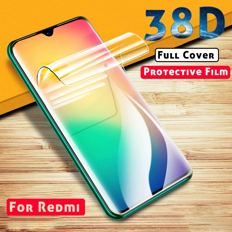 

38D Full Cover Hydrogel Film For Xiaomi Redmi Note 8 7 6 5 Pro Screen Protector For Redmi 7 6 K20 K30 Pro 8 6A 7A Not Glass