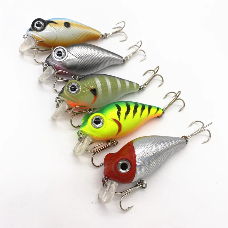 

5Pcs 10g Set of hard baits for surface fishing pack of lures to catch fish such as bass pike trout with Wobblers Crankbait