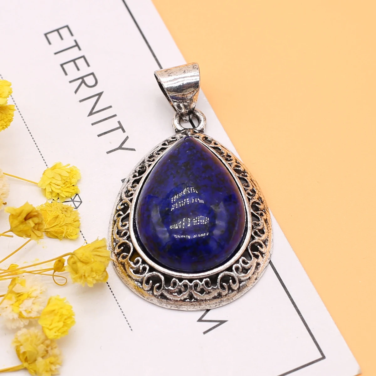 

Natural Stone Lapis Lazuli Pendant Water Drop Shape Exquisite Charms for Jewelry Making DIY Necklace Bracelet Accessories