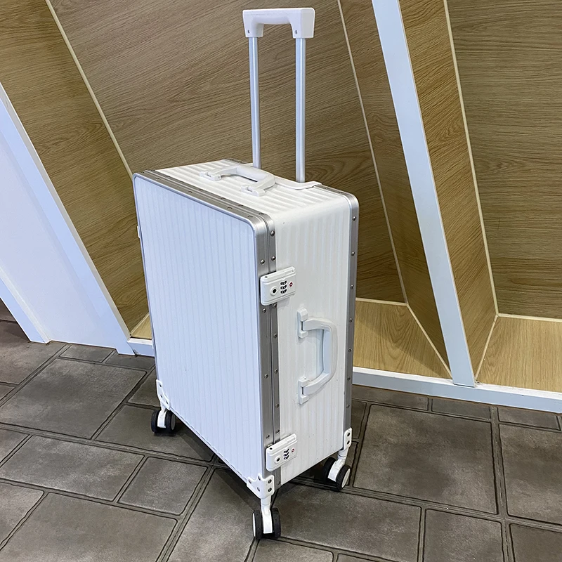 

Brand Fashion Luggage Japanese style 20/24/28 inch ins mute wheel boarding travel suitcase aluminum frame trolley G1058-1062