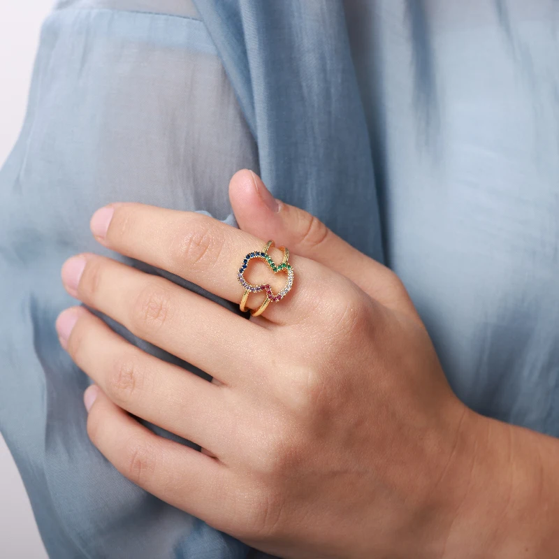 Vintage Chic Handmade Bear Rings for Women Girl Cute Animal Knuckles Adjustable Finger Ring Charm Gift Jewelry Ring Bijoux Femme