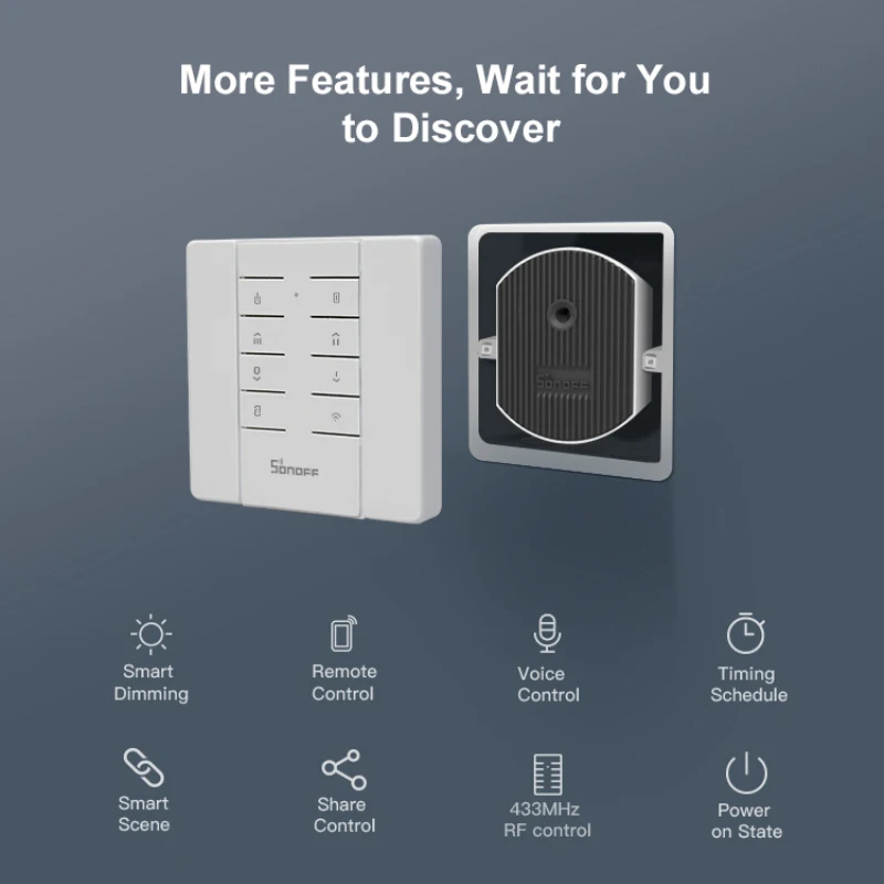 SONOFF Dimmer D1 Wifi смарт-переключатель DIY умный дом мини-переключатель модуль APP/Voice/RM433 RF