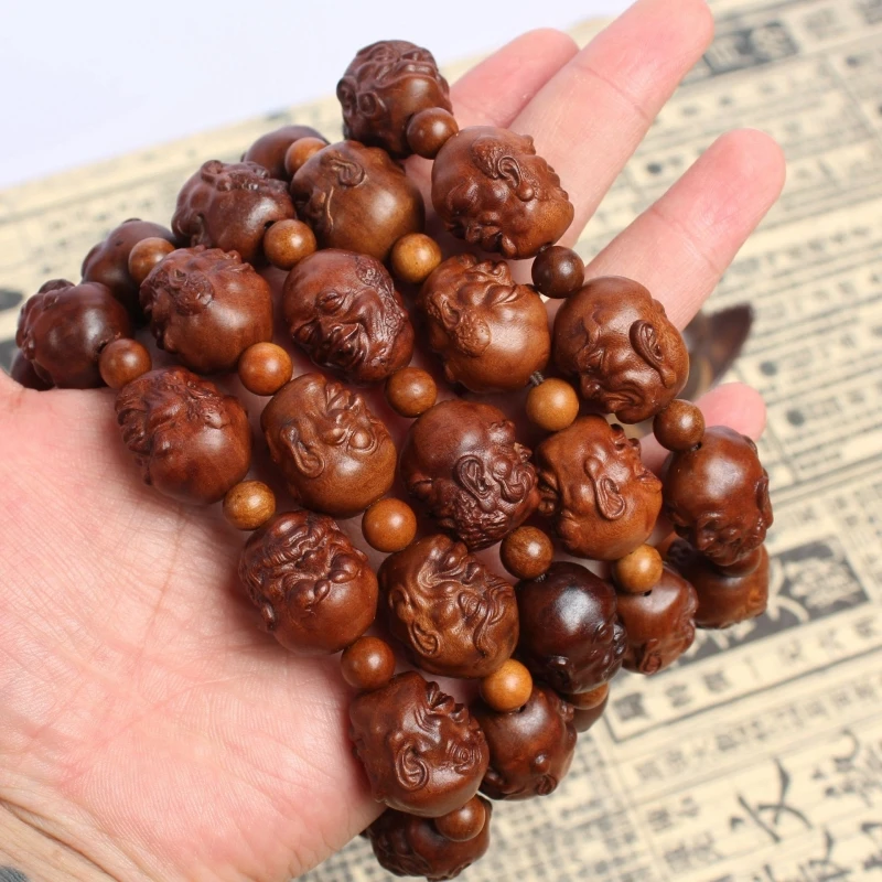 Браслет Lightning Strike Jujube восемнадцати Arhat Будда бусины чистая ручная работа