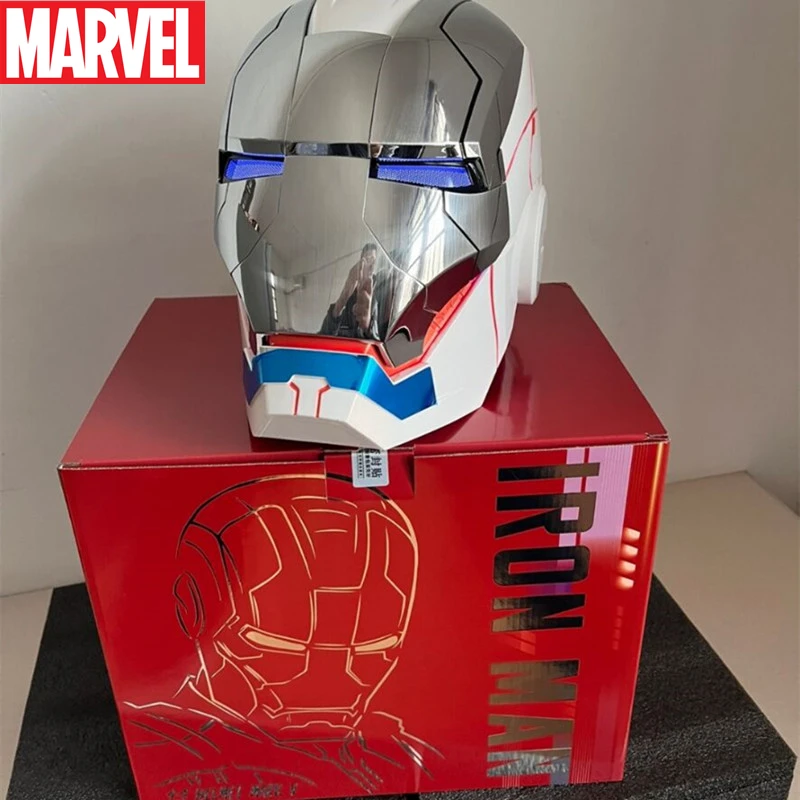 

1:1 Iron Man Helmet Mk5 Marvel Avengers Electric Multi-piece Opening Closing Tony English Voice Control Figure Toys Dolls Gifts